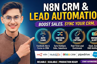 build automated lead generation and CRM workflow using n8n