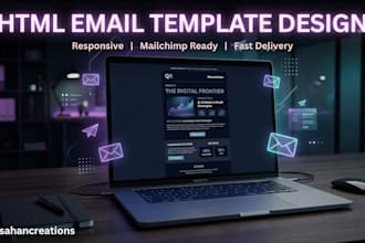 design a professional HTML email template
