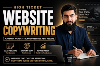 copywrite your website copy, landing page copy, and sales page copy