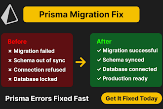 fix prisma database and migration errors for nextjs