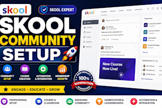 skool community setup skool course creation skool community  skool credit repair