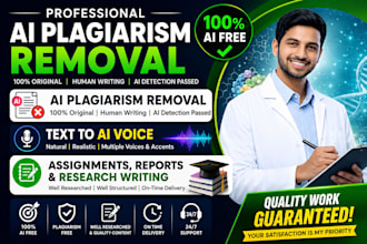 remove ai plagiarism of assignments and research writing