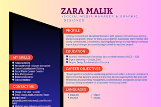 design professional CV and ats resume