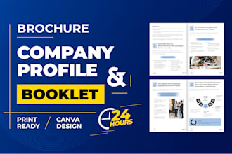 design company profile, booklet and business brochure