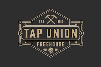 make unique logo for a style beer bar tap union free house