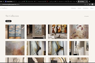 create a modern art gallery website with admin dashboard