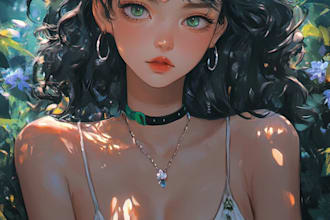 anime character an illustration and anime character