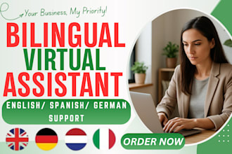 be your german spanish executive virtual assistant and administrative support