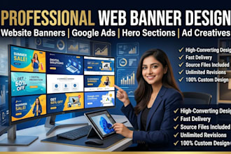create professional website banners and headers