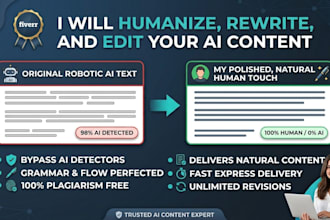 humanize ai content, rewrite, and edit for a natural human touch