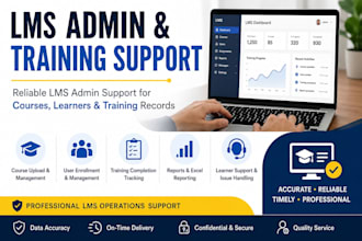 provide lms support for course upload, completion tracking