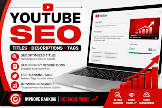 youtube SEO and optimize video titles descriptions and tags