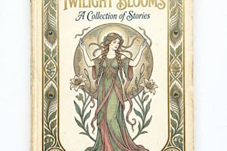 illustrate a vintage art nouveau book cover