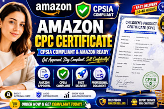 help cpsia compliant CPC certificate for amazon product approval,amazon listing