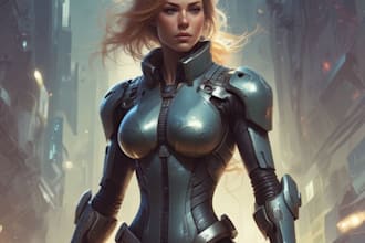 sci fi character illustration or sci fi character