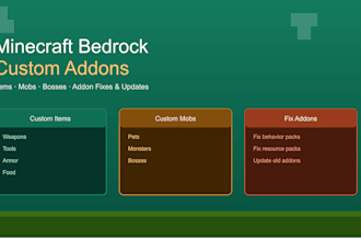 create custom minecraft bedrock addons items mobs and fix broken packs
