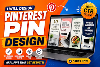 design viral pinterest  pins in canva