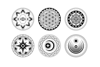 do unique sacred geometry, spiritual or mystical logo