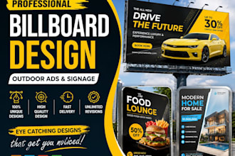 create eye catching billboard, outdoor banner and signage design