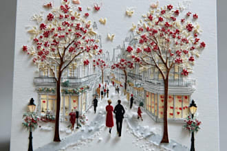family christmas greeting card