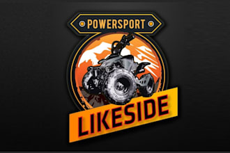 design creative power sports lake site logo