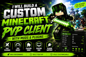 build a custom minecraft pvp client with mods and plugins