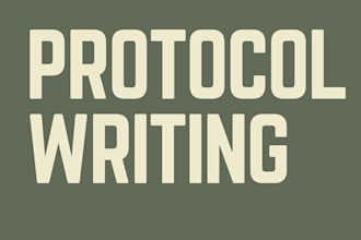 write clinical trial protocols and research study documents