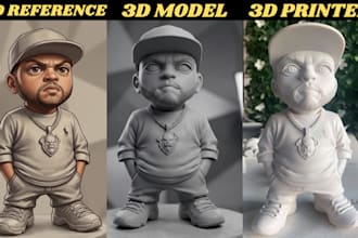 convert 2d to 3d 2d image sketch photo to 3d model stl for 3d printing