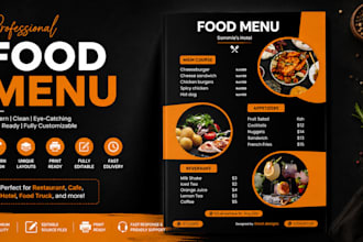 design restaurant food menu cafe menu digital menu and menu board