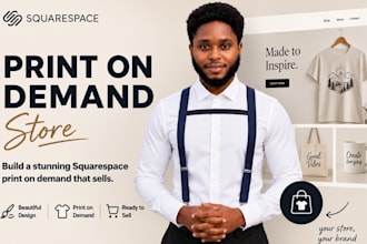setup squarespace printify with print on demand store