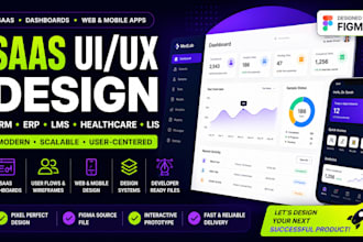 design saas dashboard UI UX and web app design in figma and framer