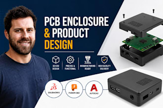 pcb enclosure cad, electronics housing, arduino enclosure, product assembly cad