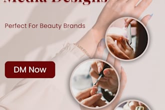design beauty salon and skincare social media posts