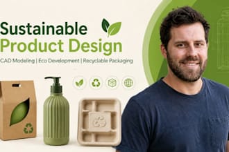 sustainable cad modeling, eco product development, recyclable packaging cad