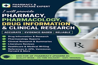 do pharmacy, pharmacology, clinical research and drug information tasks