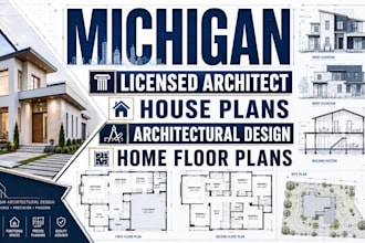 licensed architect michigan house plans, architectural design, home floor plans