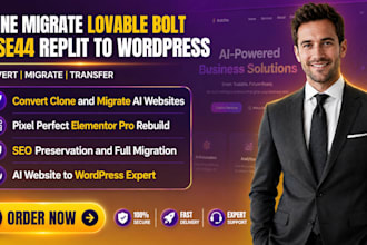 migrate clone convert hostinger ai, replit, durable, lovable ai wix to wordpress