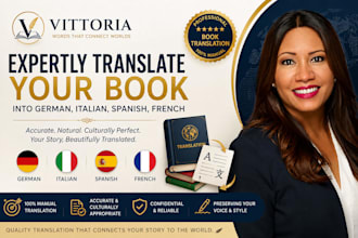 expertly translate your book into german italian spanish french book translation
