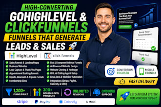 build gohighlevel sales funnel, go high level landing page