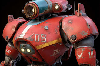 draw custom mecha robot