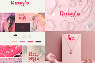 design bold playful typography logo with brand kit