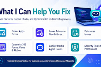 fix your power apps, power automate, copilot studio for you