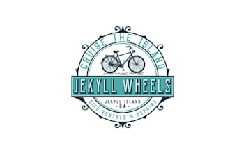 design new coastal bike rental repair shop logo