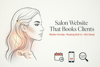 create beauty salon website, barbershop website, salon website, spa website