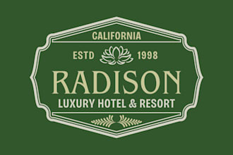 make luxury vintage style monogram minimalist
