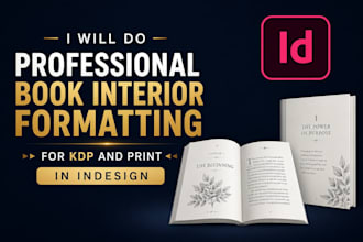 professional book interior formatting, KDP print in indesign
