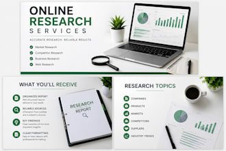 do online research, market research, and competitor research