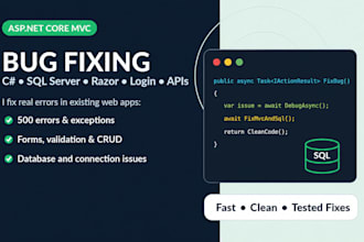 asp dot net core mvc bugs and errors