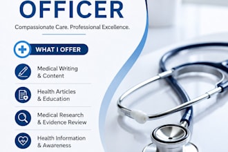write professional medical and healthcare content