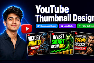 design high CTR custom youtube thumbnails